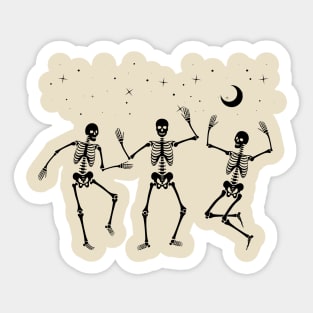 Halloween Party Dancing Skeleton Sticker